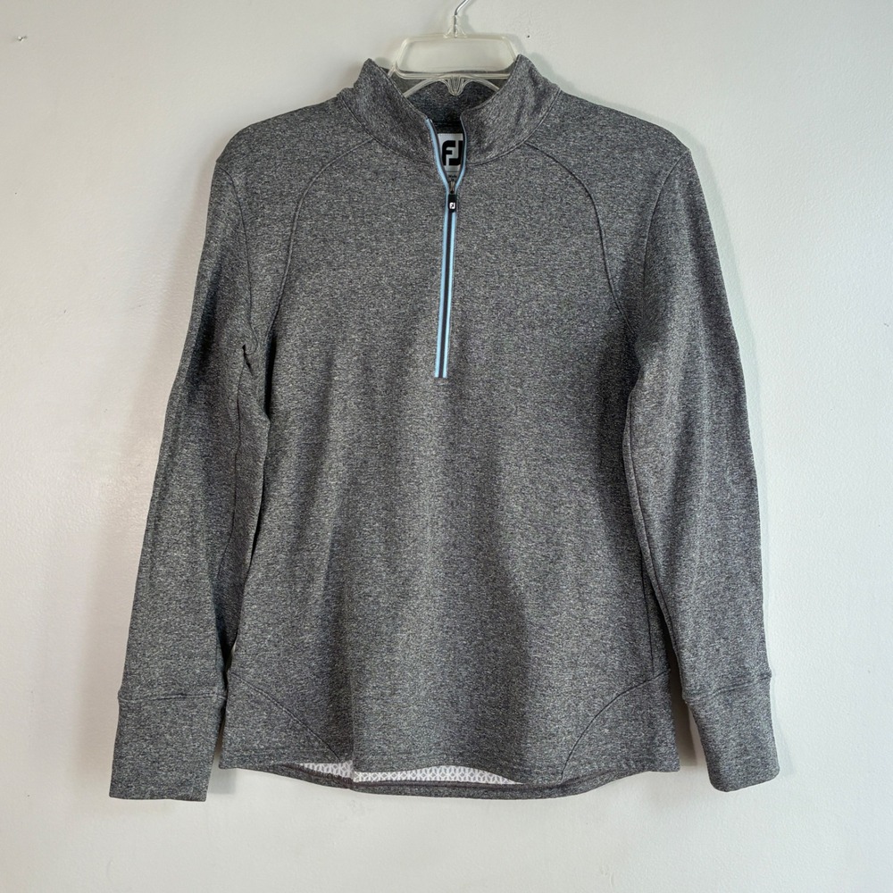 FootJoy 1/4 Zip Pullover Womens Small Gray Performance Golf Activewear 27553